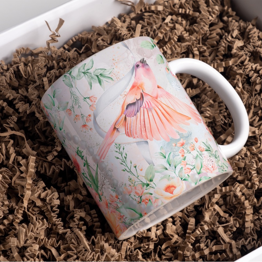Handmade Garden Flight Coffee Cup | New 15oz Garden Flight Coffee Mug